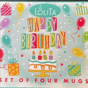 Lolita Colorful Happy Birthday Mug Set